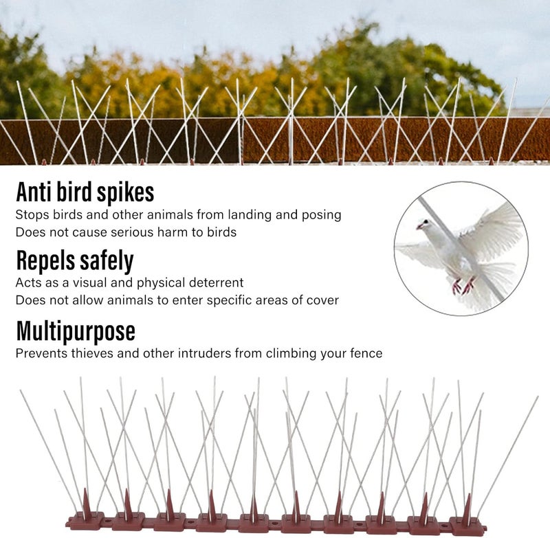 Heavy Duty Rooftop Bird Spikes for Mailbox) Bird Spikes, 15 Feet Easy Installation for Roof to Mailbox) (SK430(4+2)) - Image 2