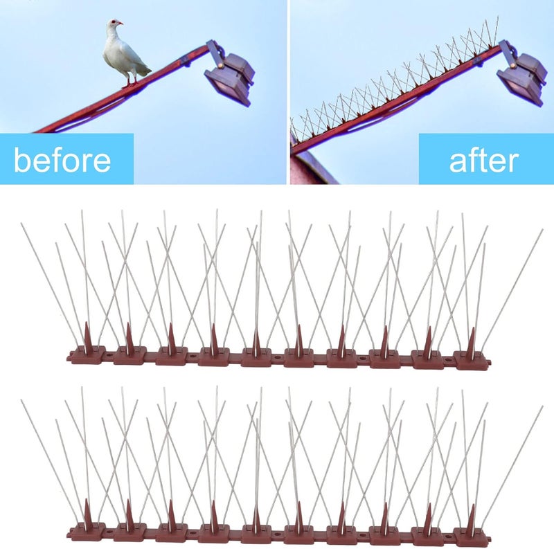 Heavy Duty Rooftop Bird Spikes for Mailbox) Bird Spikes, 15 Feet Easy Installation for Roof to Mailbox) (SK430(4+2)) - Image 4