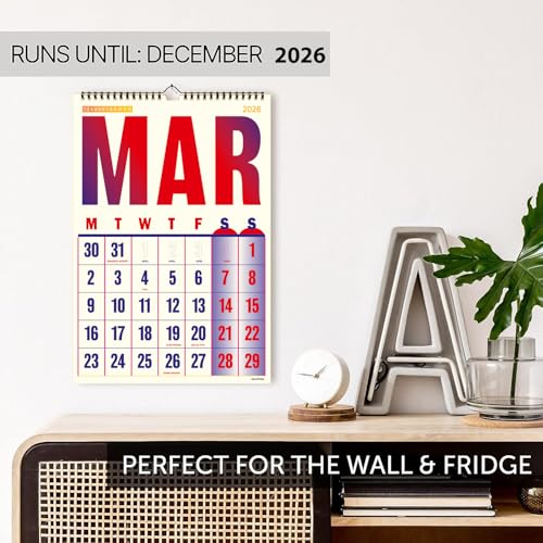 AccuPrints® Wall Calendar 2026 Planner-Size (14 x 20) inch For Office Home Table New Year Hanging Kids (35.5 x 50) cm- (Multi color wall) - Image 2