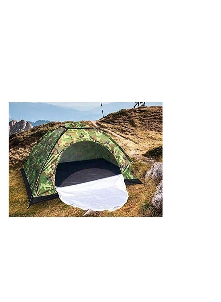 بلومنغ تايم خيمة تخييم خارجية متعددة الوظائف تتسع لـ 3-4 أشخاص مقاومة للماء والرياح والأشعة فوق البنفسجية مع قاعدة فضية سوداء - Image 5