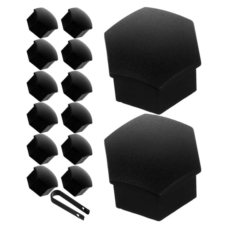 Matte Black Wheel Nut Cover Caps Set Of 20 Pieces With Remover Tool - Image 2