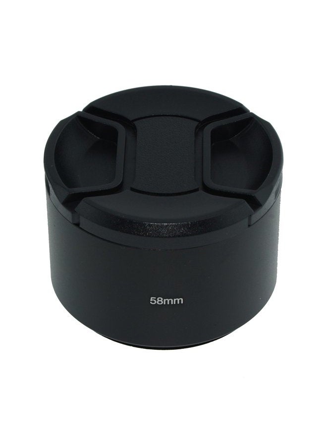 SIOTI 58mm Lens Hood, Matte Treatment Inside, Aluminum Material, Compatible with All Camera Lens S/C/N/F/O/P etc.(58mm) - Image 3