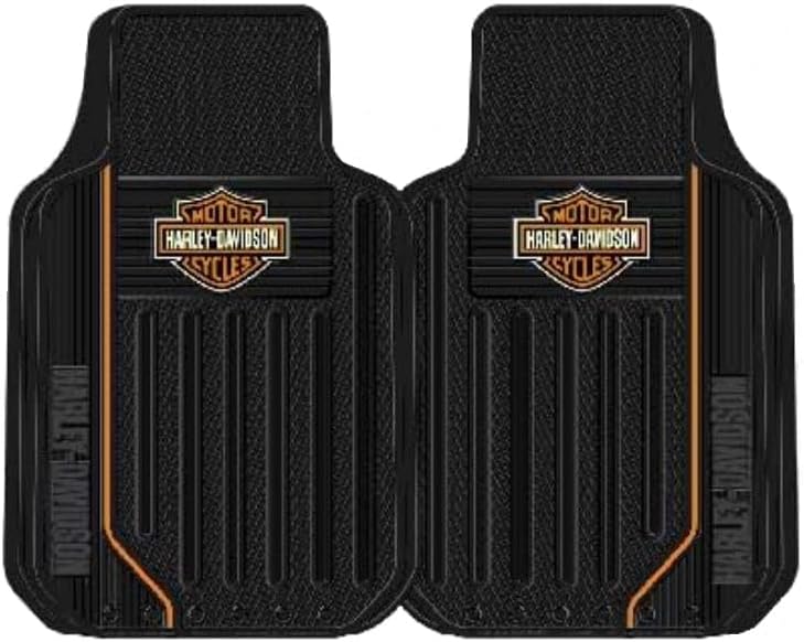 Plasticolor Harley Elite Series B&S Orange Floor Mats - Image 1
