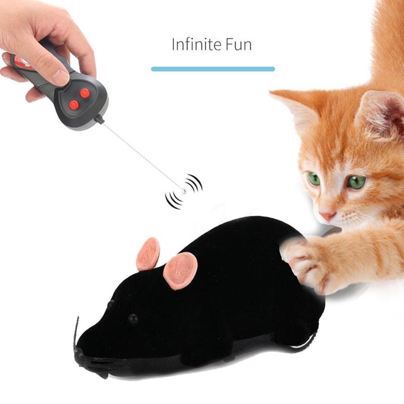 Popular export pet toy, cat teaser, remote control, simulated animal, flocked mouse, prank toy. - Image 2