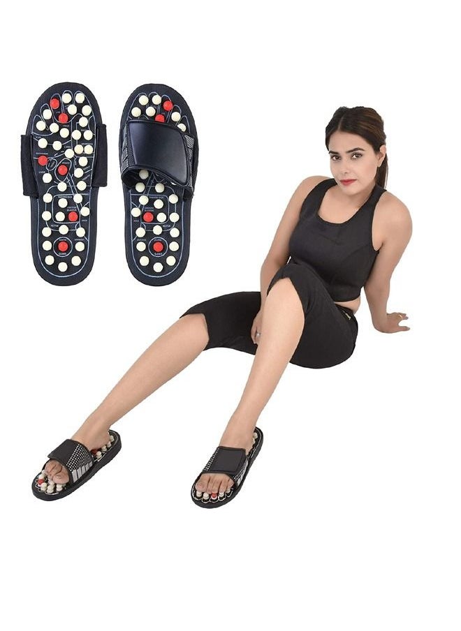 Generic - Manual Spring Acupressure and Magnetic Therapy Accu Paduka Slippers for Full Body Blood Circulation Natural Slippers For Men and Women ( Unisex ) - Image 1