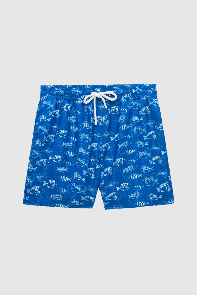 D'S DAMAT Regular Fit Blue Printed Shorts Swimsuit 2HC62AP306130  - Image 1