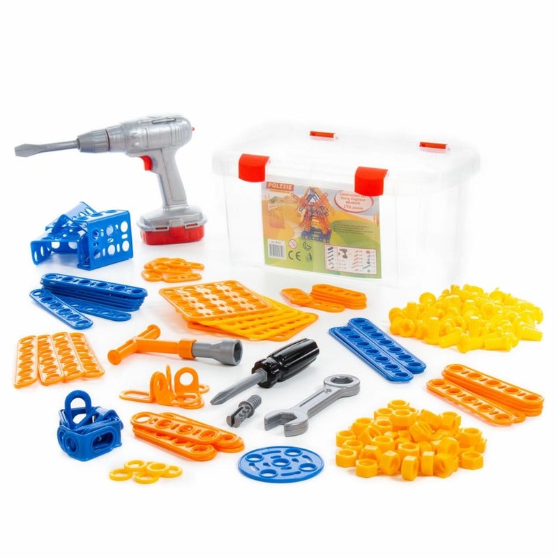 Polesie - Young Engineer Windmill Construction Set 196 Pieces - 58126 - Image 1