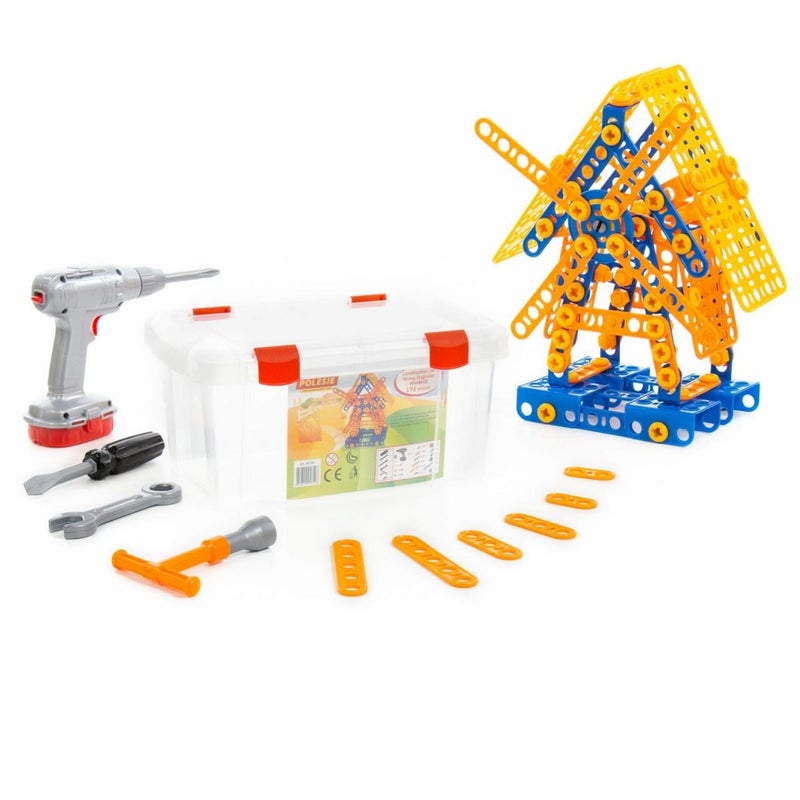 Polesie - Young Engineer Windmill Construction Set 196 Pieces - 58126 - Image 2