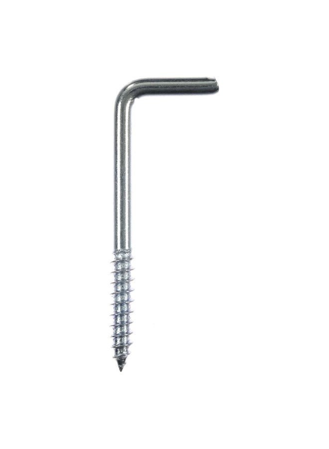ACE 5-Piece Zinc-Plated Square Bend Screw Hook Silver 6cm 51520 - Image 1