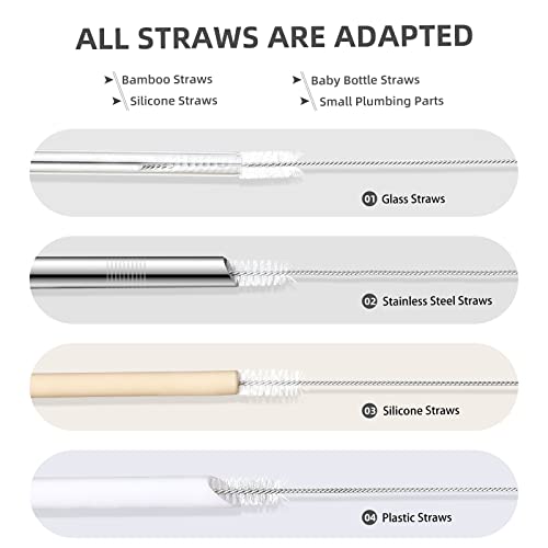 Hiware 9-Piece Straw Cleaner Brush Kit for Stanley - (3-Size) Extra Long Pipe Cleaners, Straw Cleaning Brush for Tumbler, Sippy Cup, Bottle and Tube - Image 4