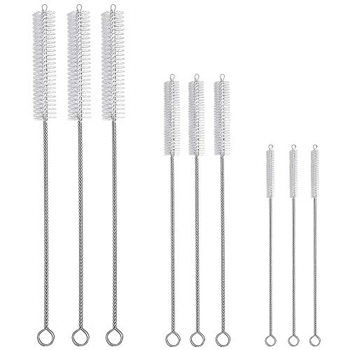 Hiware 9-Piece Straw Cleaner Brush Kit for Stanley - (3-Size) Extra Long Pipe Cleaners, Straw Cleaning Brush for Tumbler, Sippy Cup, Bottle and Tube - Image 1