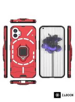Zaboon Protective Case Cover For Nothing Phone 1 PC + TPU Shockproof Protective  with Magnetic Ring Holder  - Image 2