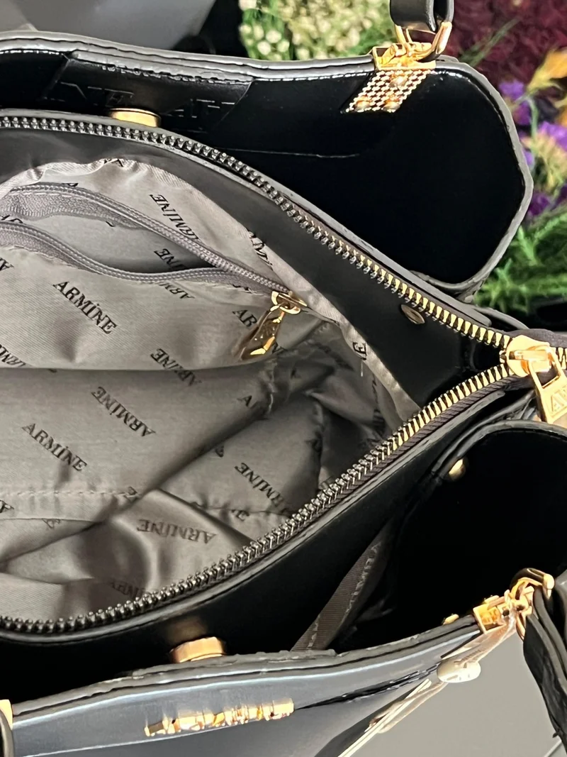 ARMINE ARM.206.SB Special Color Konbin Leather Ladies Handbag Designed as Hand and Shoulder Bag