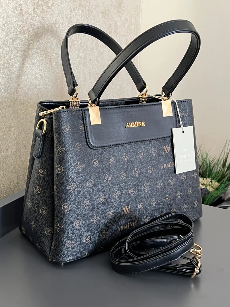 ARMINE ARM.206.SB Special Color Konbin Leather Ladies Handbag Designed as Hand and Shoulder Bag