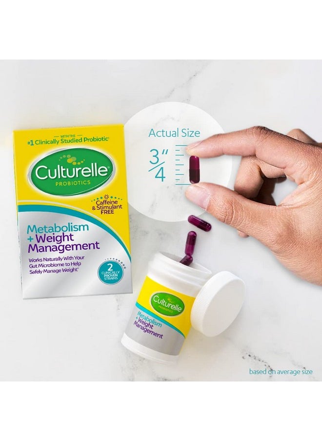 Culturelle - Healthy Metabolism + Weight Management Probiotic Capsules (Ages 18+) 30 Count Helps Safely Manage Weight & Promote The Metabolism Of Fats Carbs & Proteins Caffeine & Stimulant Free - Image 1
