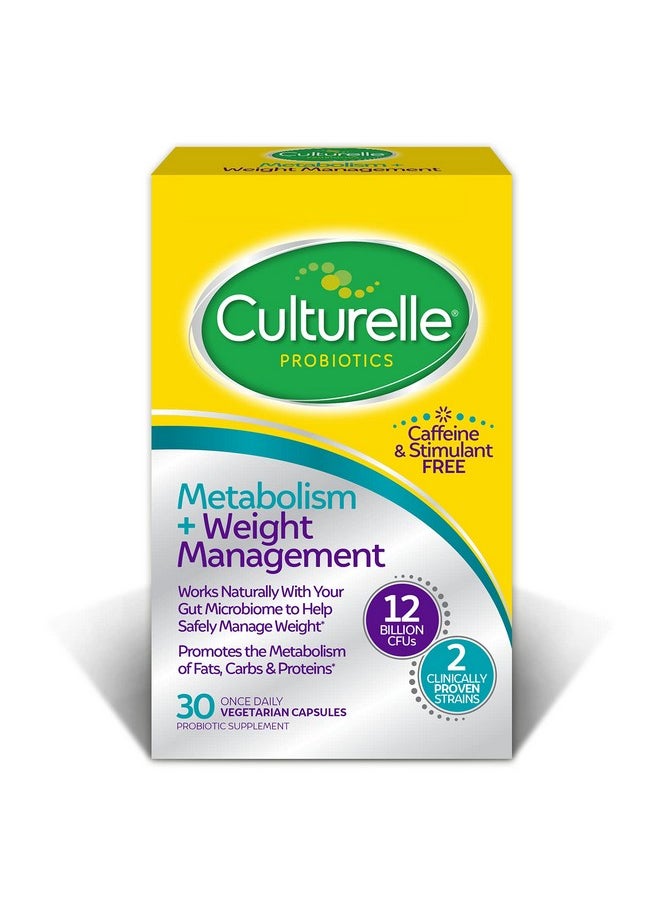Culturelle - Healthy Metabolism + Weight Management Probiotic Capsules (Ages 18+) 30 Count Helps Safely Manage Weight & Promote The Metabolism Of Fats Carbs & Proteins Caffeine & Stimulant Free - Image 1