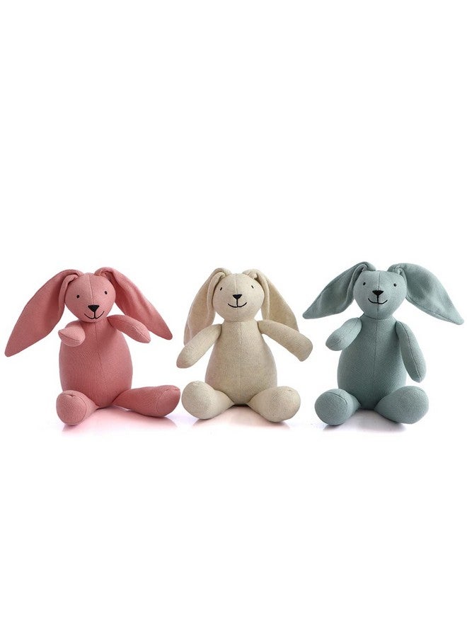 Pluchi Rabbit Cotton Knitted Natural Melange Soft Stuffed Toys for Kids, Toddlers& Babies 35x25x30 CM - Image 2