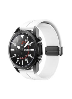Generic 20mm Silicone Strap With Magnetic Folding Buckle For Amazfit Bip U Pro / Bip / Bip Lite / Bip S / Bip S Lite / Bip U - White  - Image 4