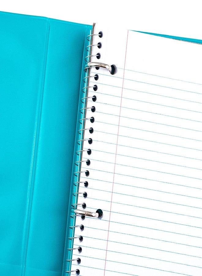 Yoobi 1 Inch Binder - 3-Ring Binder with 2 Pockets - Holds up to 220 Sheets - Aqua - Image 2