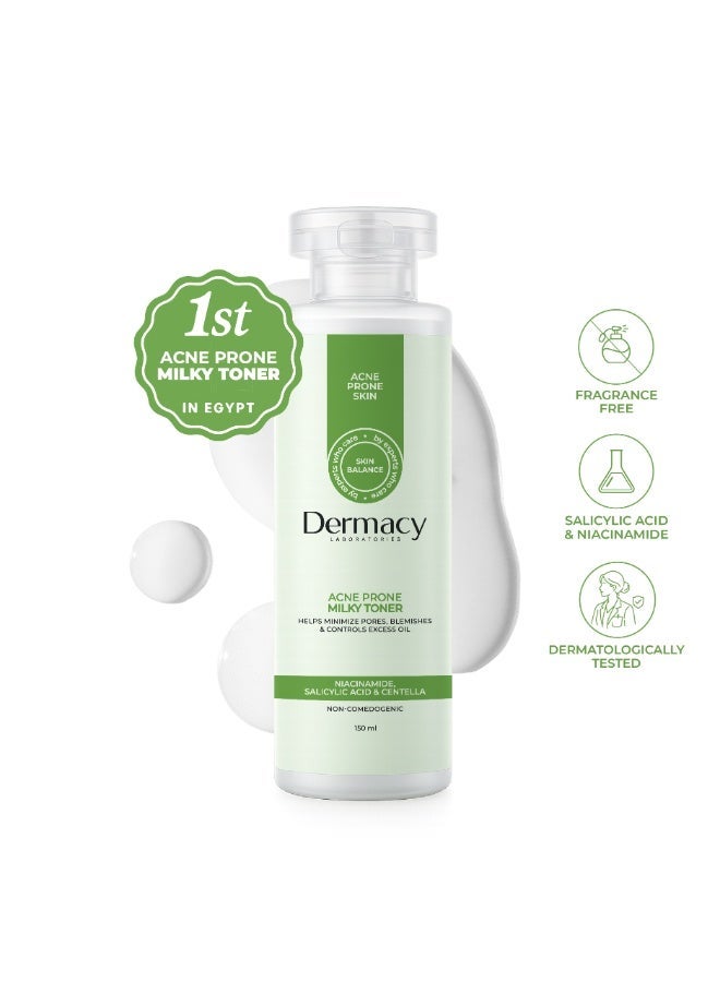 Dermacy LABORATORIES Acne Prone Milky Toner 150ml - Image 1