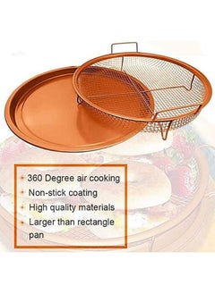 Copper Round Crispy Tray Durable Mesh Basket Oil Filter Tray Oven Air Fryer French Fries Fried Chicken Tray Kitchen Portable Tool - pzsku/Z235999946E56E26985B0Z/45/_/1720102287/79608801-6841-4c2e-92fe-818829129d6a