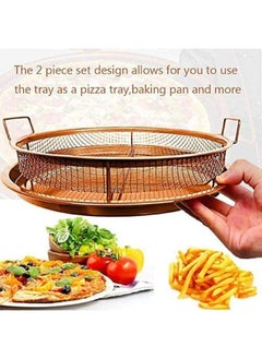 Copper Round Crispy Tray Durable Mesh Basket Oil Filter Tray Oven Air Fryer French Fries Fried Chicken Tray Kitchen Portable Tool - pzsku/Z235999946E56E26985B0Z/45/_/1720102365/c67e16ec-c90a-4dda-810c-fb04e974ff84