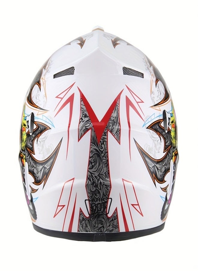 VarietyVoyageD - 4-Piece Full Face Racing Motorcycle Helmet Kit Protective Gear Motorcycle Helmets Street Bike Racing Moto Helmet Cartoon Car Helmet Electric Car Helmet Suitable For Young Boys And Girls ﻿ - Image 1