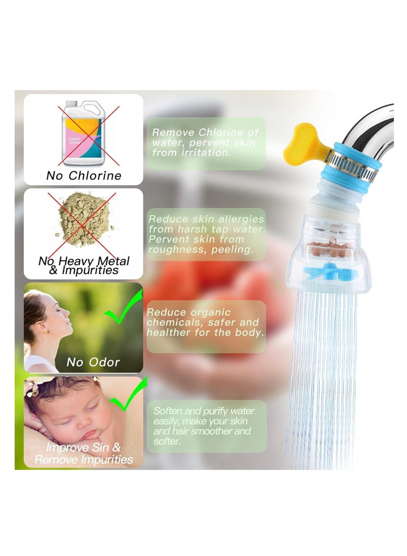 ECVV Portable Faucet Mount Filter Purified Water Filter, Adjustable Tap Kitchen Faucet Booster for Kitchen Bathroom, Fits Standard Faucets, Easy to Install - Image 2