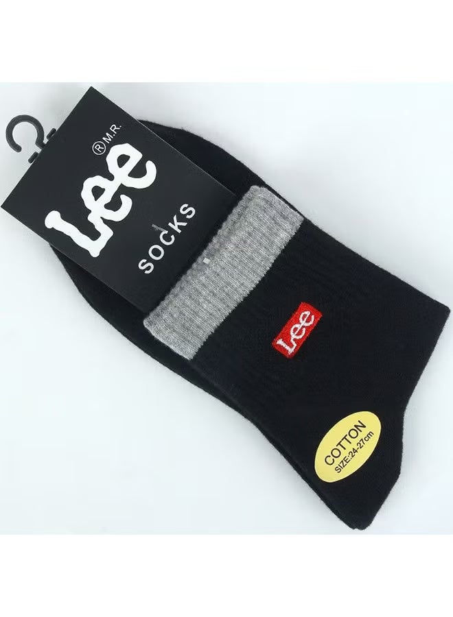 Lee Socks men's pure cotton casual basketball sports socks 5 pairs - Image 2