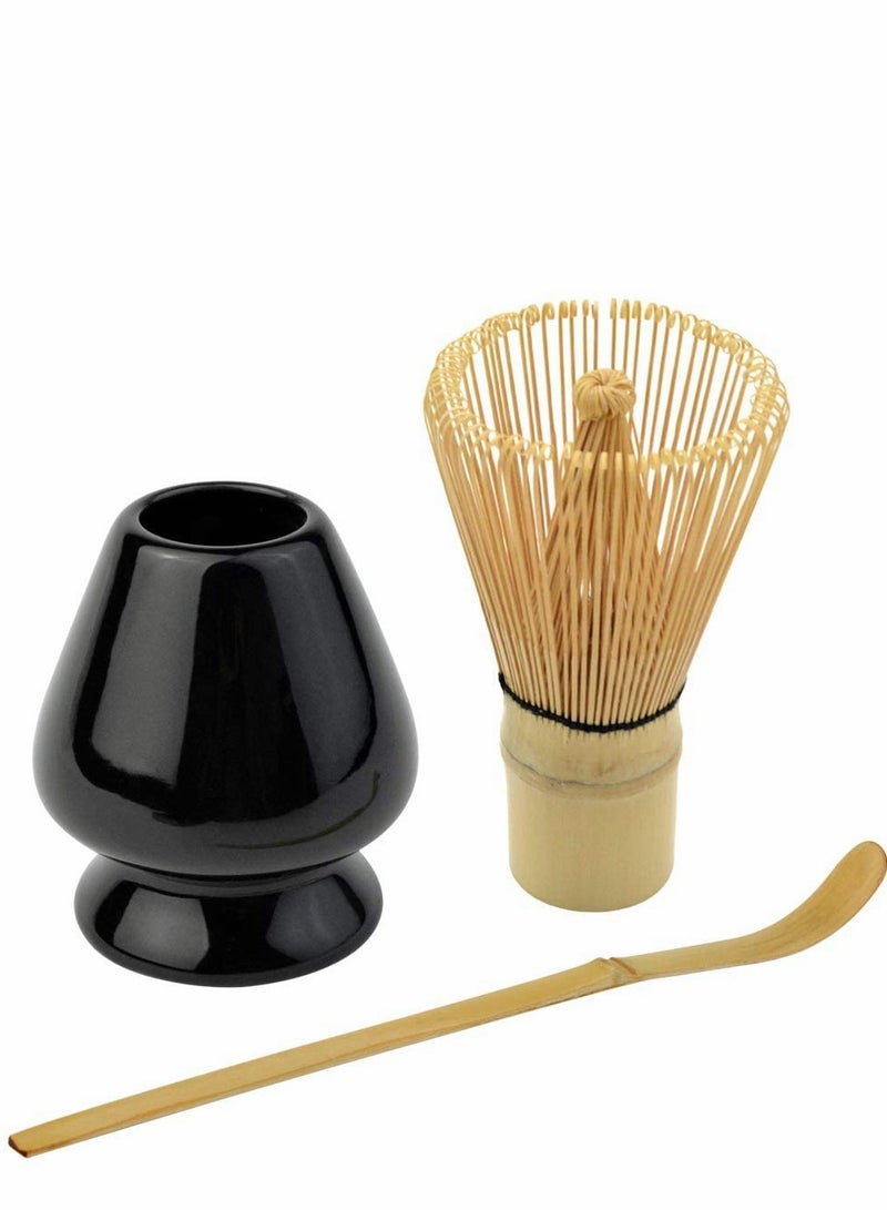 Traditional Japanese Matcha Tea Set - 3 Piece Ceremony Accessories with Blender & Spoon, Perfect for Authentic Tea Experience  - Image 1