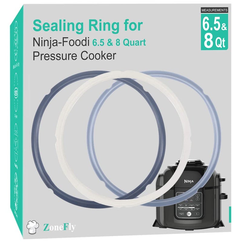 Original Ninja Foodi Sealing Ring Silicone Gasket for Ninja Foodi Pressure Cooker 65 Qt and 8 Quart FD401FD302OS401OS301OP401OP302 Replacement Gasket Air Fryer Seal Ring Parts  3 Packs