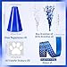 Rotatingpals 12 Pcs Blue Cheer Megaphone Bulk Plastic DIY Megaphone Party Accessory Cheerleading Centerpiece Decor for School Cheers Sports Match Game Outdoor ActivitiesPawBlue White - Image 4