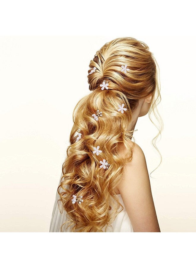 ANNACREATIONS 12 Pcs Korean Style Gold Metal Pearl Geometric Stone Lock Hair Pins Hair Clip Hair Accessories Jewellery for Women And Girls - Image 5