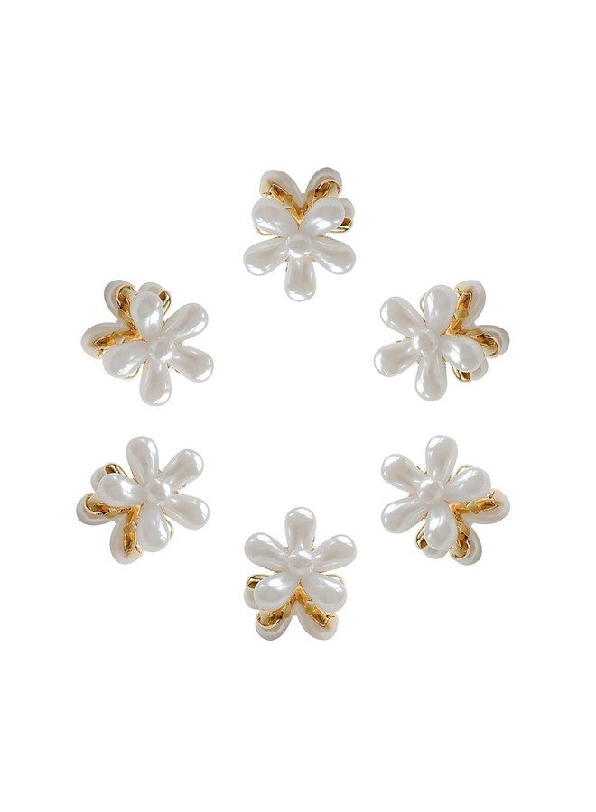 ANNACREATIONS 12 Pcs Korean Style Gold Metal Pearl Geometric Stone Lock Hair Pins Hair Clip Hair Accessories Jewellery for Women And Girls - Image 1