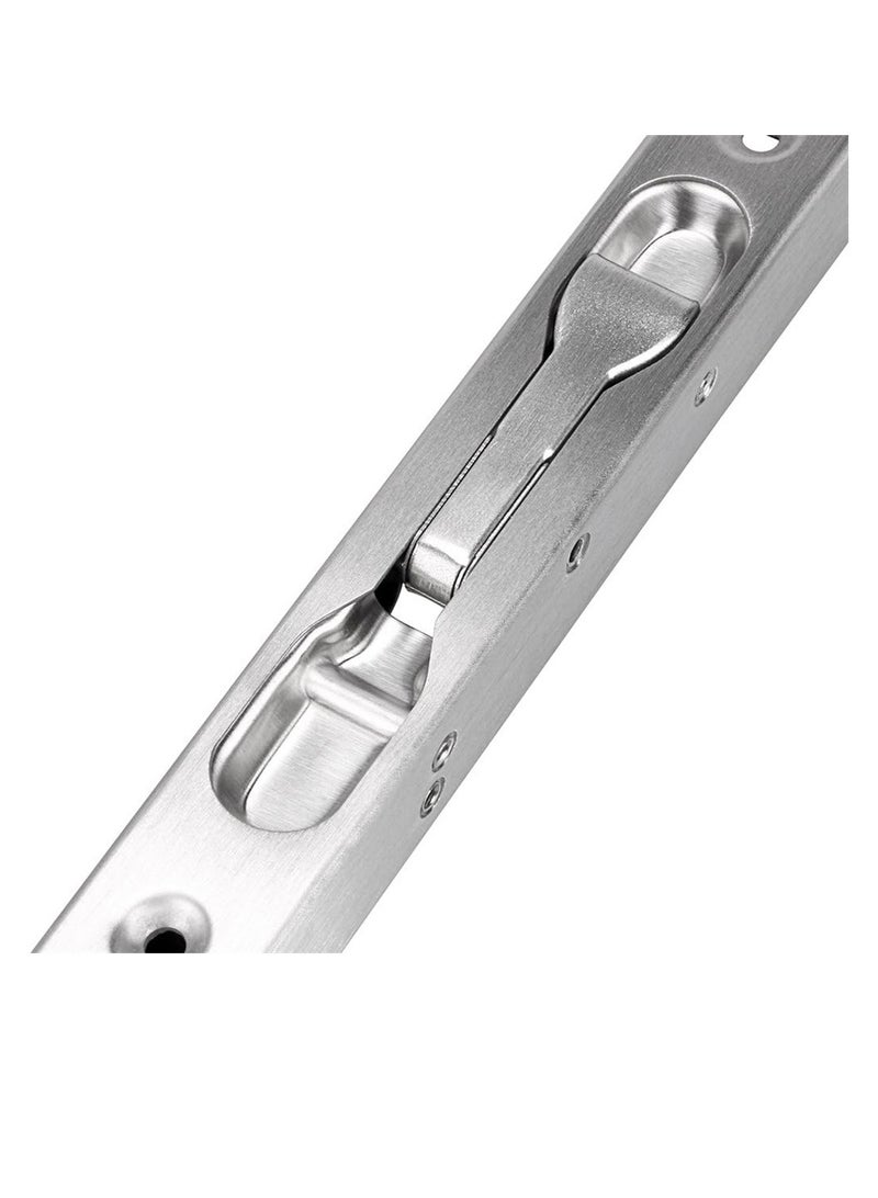 SYOSI 6 Inch Door Bolts, Stainless Steel Concealed Security French Door Locks with Hardwares, Metal Flush Latch Bolts for Composite Wood Double Dummy Door, 2 Pcs - Image 5