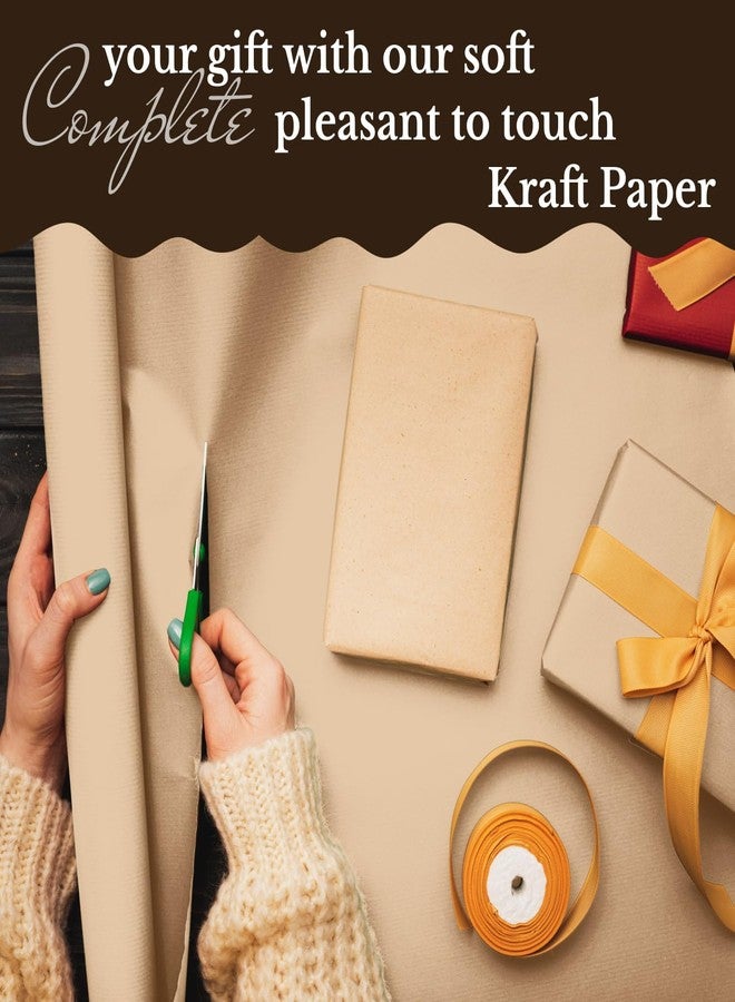 Paclord Flower Wrapping Kraft Paper, 12" x 1200" (100 ft), 45 lbs Thickness – Brown Paper Roll for Bouquet Wrapping, Floristic Shops, and Flower Decorations - Image 4