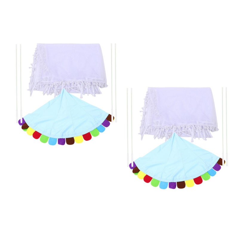 2pcs Kids Bed Canopy Bed Net Gauze Curtain Tent Half-Round Dome - Image 5