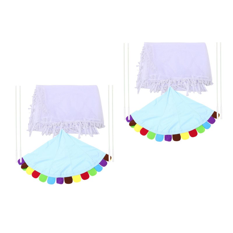 2pcs Kids Bed Canopy Bed Net Gauze Curtain Tent Half-Round Dome - Image 1