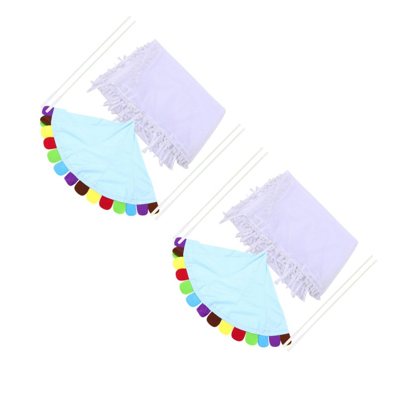 2pcs Kids Bed Canopy Bed Net Gauze Curtain Tent Half-Round Dome - Image 3