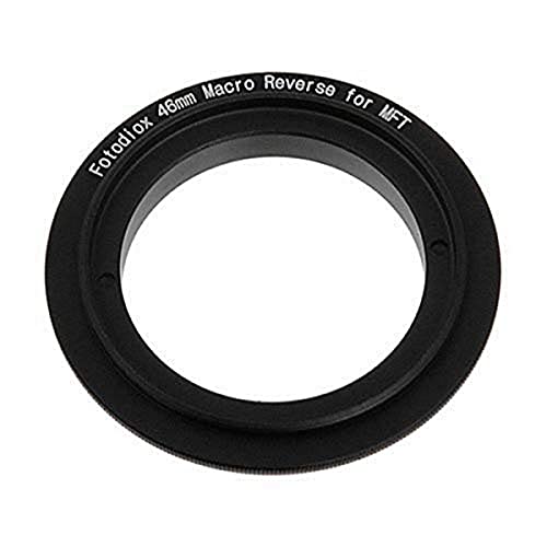 Fotodiox 46mm Filter Thread Macro Reverse Mount Adapter Ring for MFT Micro 43 Four Third Cameras Fits Olympus - Image 1