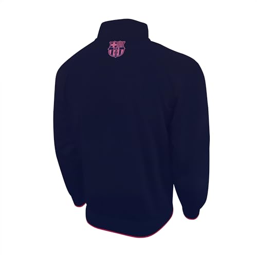Icon Sports Officially Licensed FC Barcelona Soccer Track Jacket - Unisex Adult - FCB52TJ Navy S - Image 3