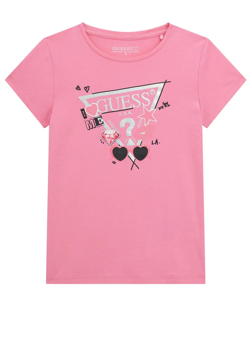 جس Kids Graphic Crew Neck T-Shirt