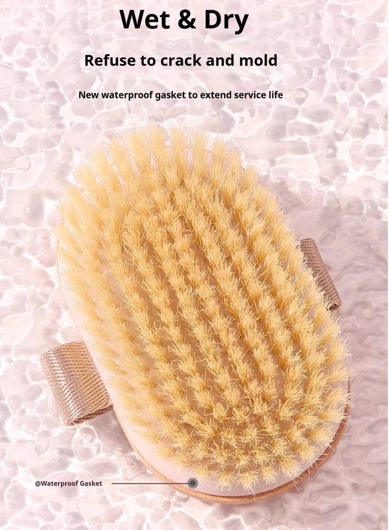 Long Handled Removable Dual Purpose Dry Shower Body Brush, Dry Brush for Cellulite and Lymphatic Drainage, Exfoliating Brush, Shower Brush Body Scrubs - Image 3