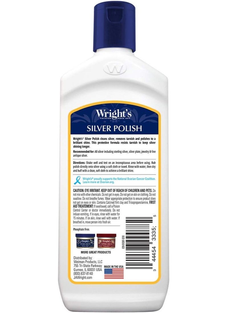 Wright's Wright's Silver Cleaner and Polish - 7 Ounce - Ammonia Free - Use on Silver, Jewelry, Antique Silver, Gold, Brass, Copper and Aluminum  - Image 2