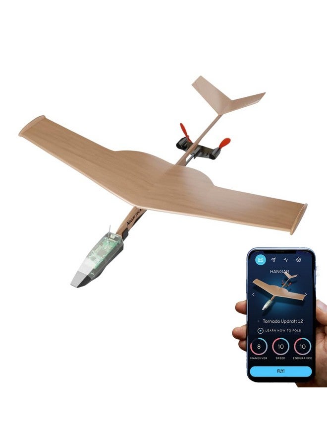 PowerUp POWERUP 4.0 The Next-Generation Smartphone Controlled Paper Airplane Kit, RC Controlled. Easy to Fly with Autopilot & Gyro Stabilizer. for Hobbyists, Pilots, Tinkerers.  - Image 1