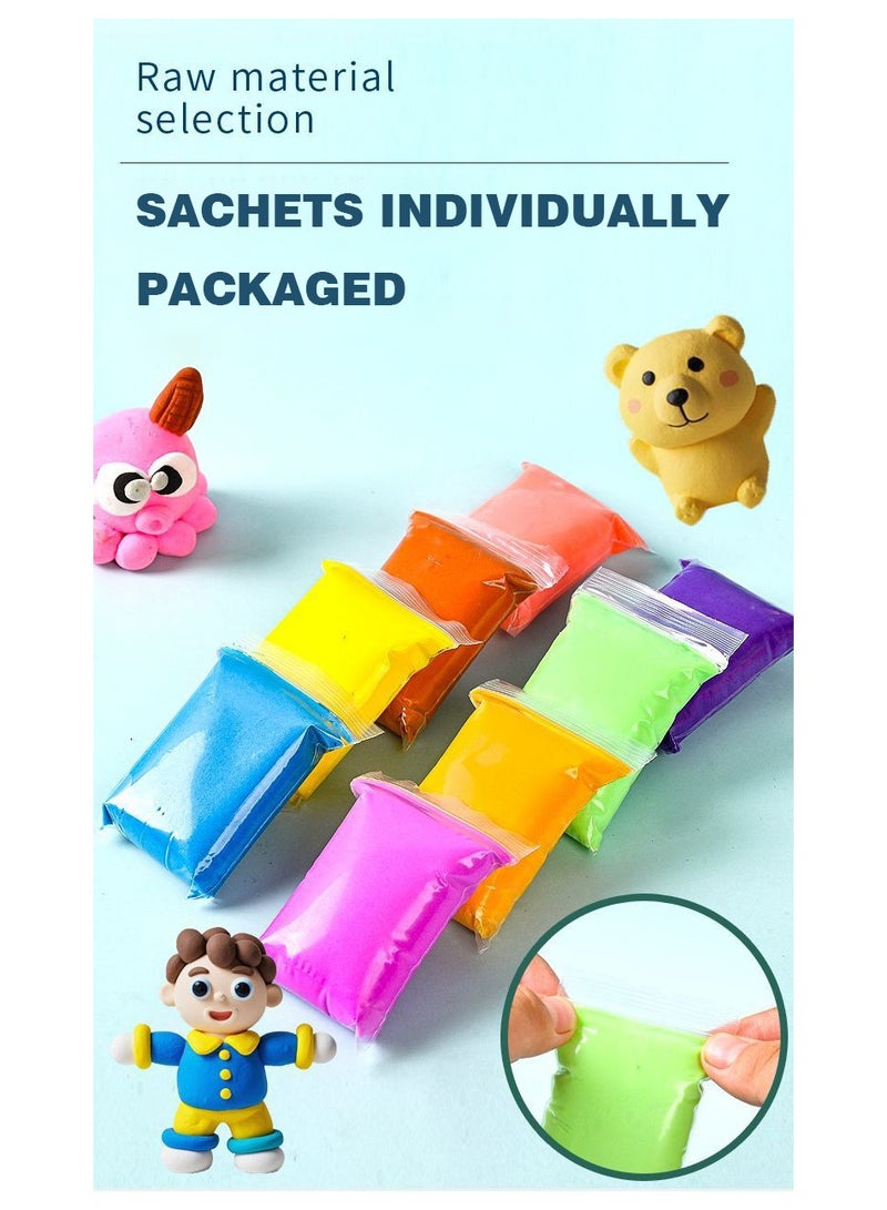 36 Colors Air Dry Foam Clay Kit – DIY Modeling Clay with Handy Carry Bag Stickers & Sculpting Tools, Non-Toxic Soft Magic Clay for Kids Art Crafts  - Image 4