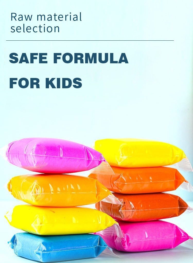 36 Colors Air Dry Foam Clay Kit – DIY Modeling Clay with Handy Carry Bag Stickers & Sculpting Tools, Non-Toxic Soft Magic Clay for Kids Art Crafts（Melody） - Image 3