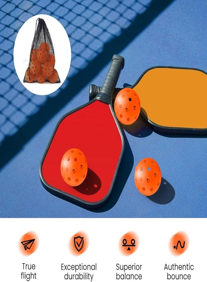 Geekman Backyard Pickleball Expert, Durable 40-Hole Balls with Bonus Paddles, Consistently Bouncing Balls for Park Games, Set of 6 Pack - Image 2