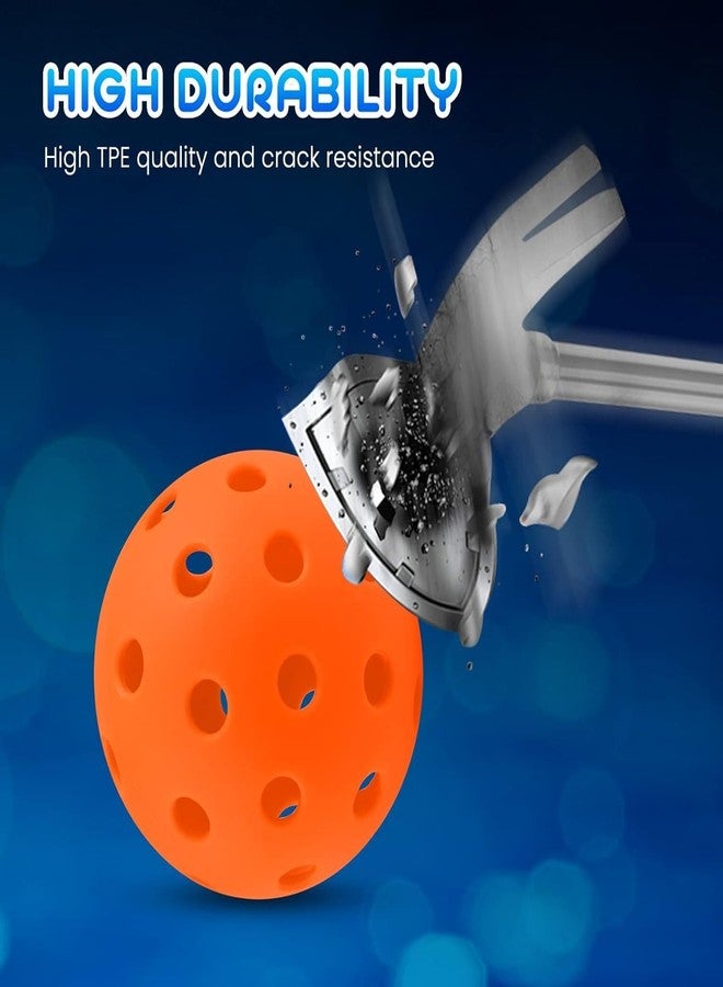 Geekman Backyard Pickleball Expert, Durable 40-Hole Balls with Bonus Paddles, Consistently Bouncing Balls for Park Games, Set of 6 Pack - Image 3