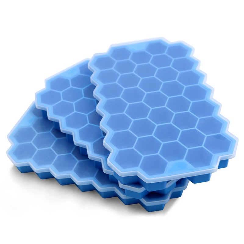 Ice Cube Trays for Freezer with Lid3 Packs Silicone Ice Cube Tray with Lid Ice MakerEasyRelease Reusable Ice Cube in Organizer Bins or Ice Bucket for Cocktail bar or Iced Coffee Cup